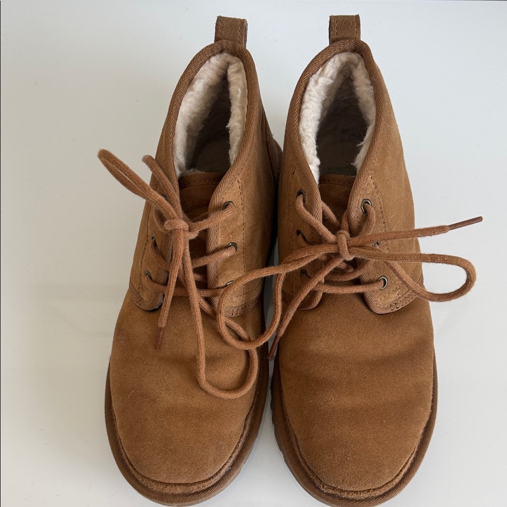 UGG Tan Suede Lace-Up Boots - Picture 4 of 4